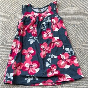 Tea Collection Floral Kids Dress - Pink and Blue